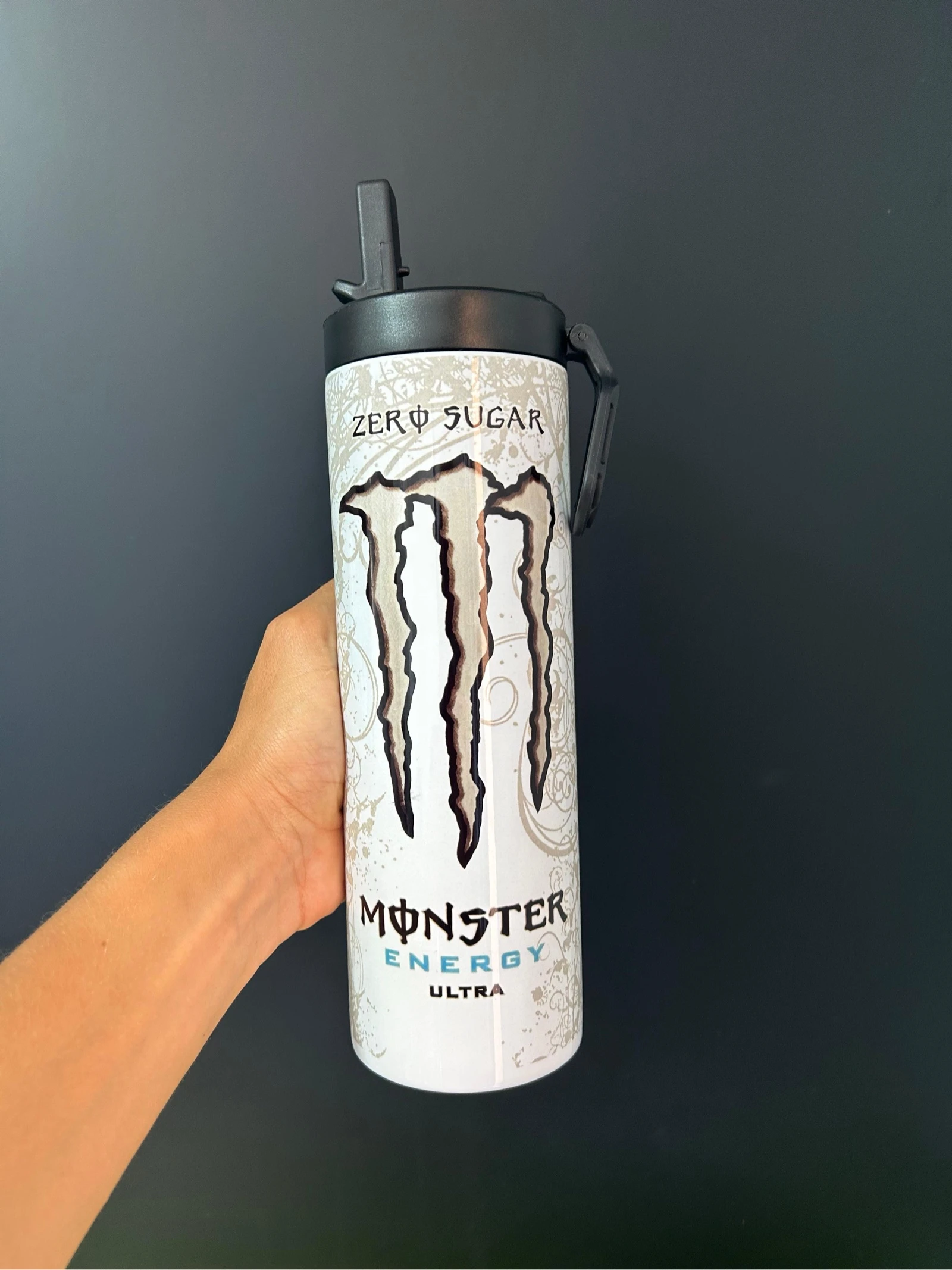 Tumbler monster energy White